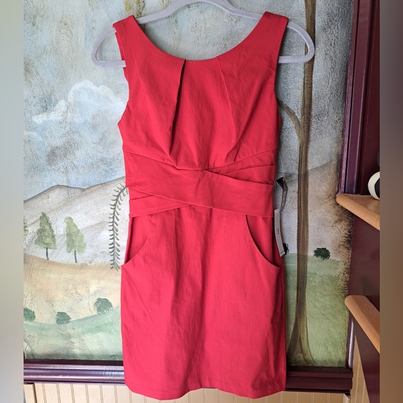 Teeze Me Juniors Red Casual Dress With Pockets Zipper Closure Size 3 Y2K NWT - Picture 2 of 8
